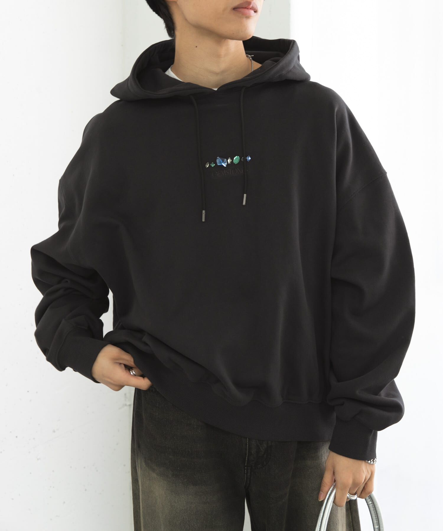 SENSE OF PLACE by URBAN RESEARCH「Gem Stone Cropped Hoodie」|パーカー|