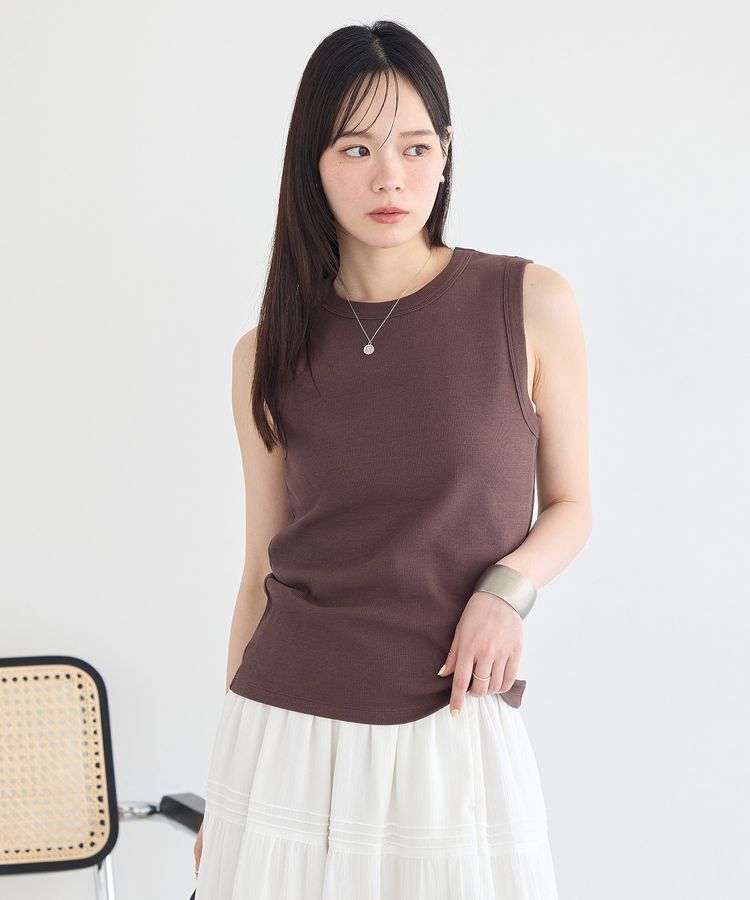 earth music&ecology「【WEB限定】リブタンクトップ」|インナー|
