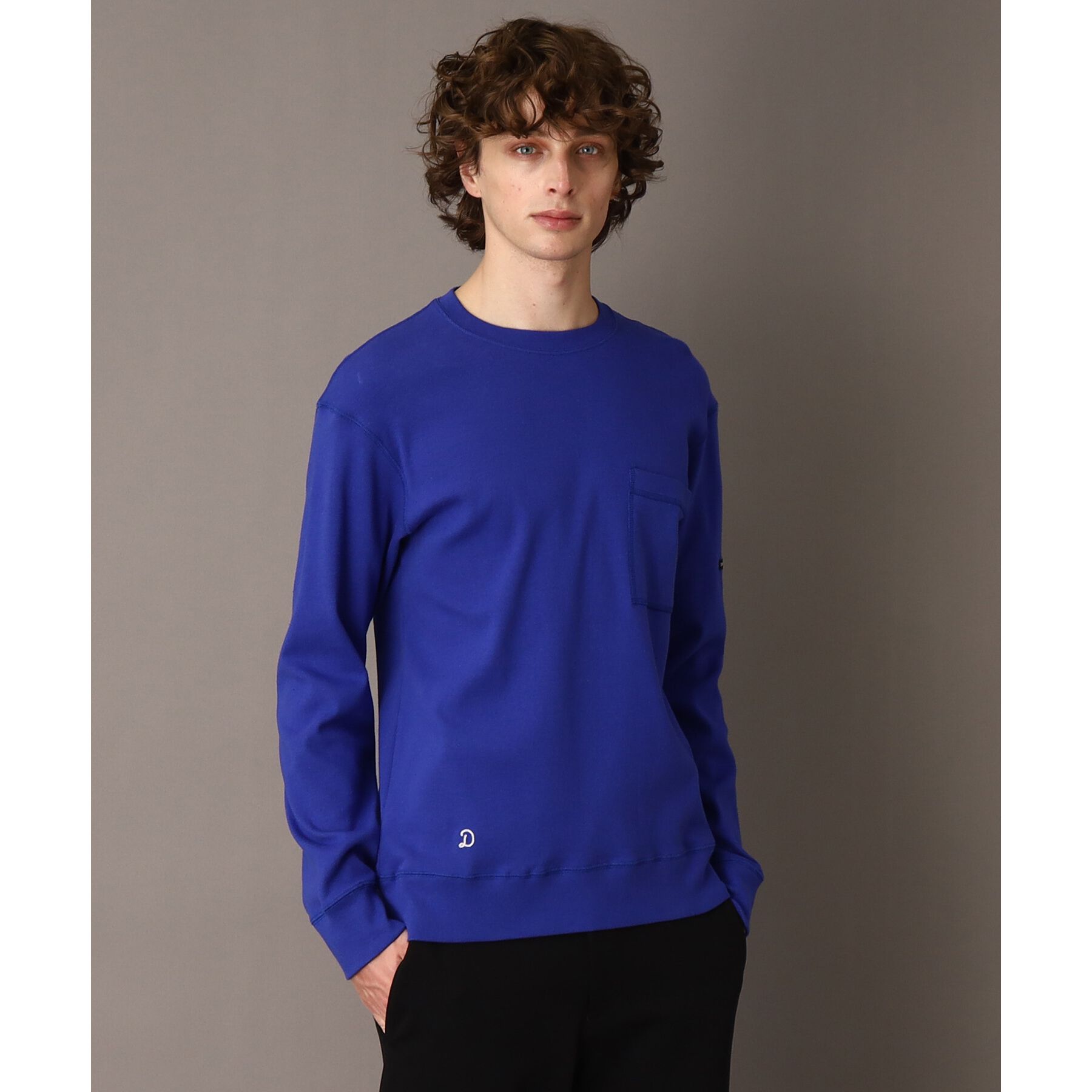 DRESSTERIOR「エクスクルーシブフライスロングTシャツ」|Tシャツ・カットソー|ブルー(092)