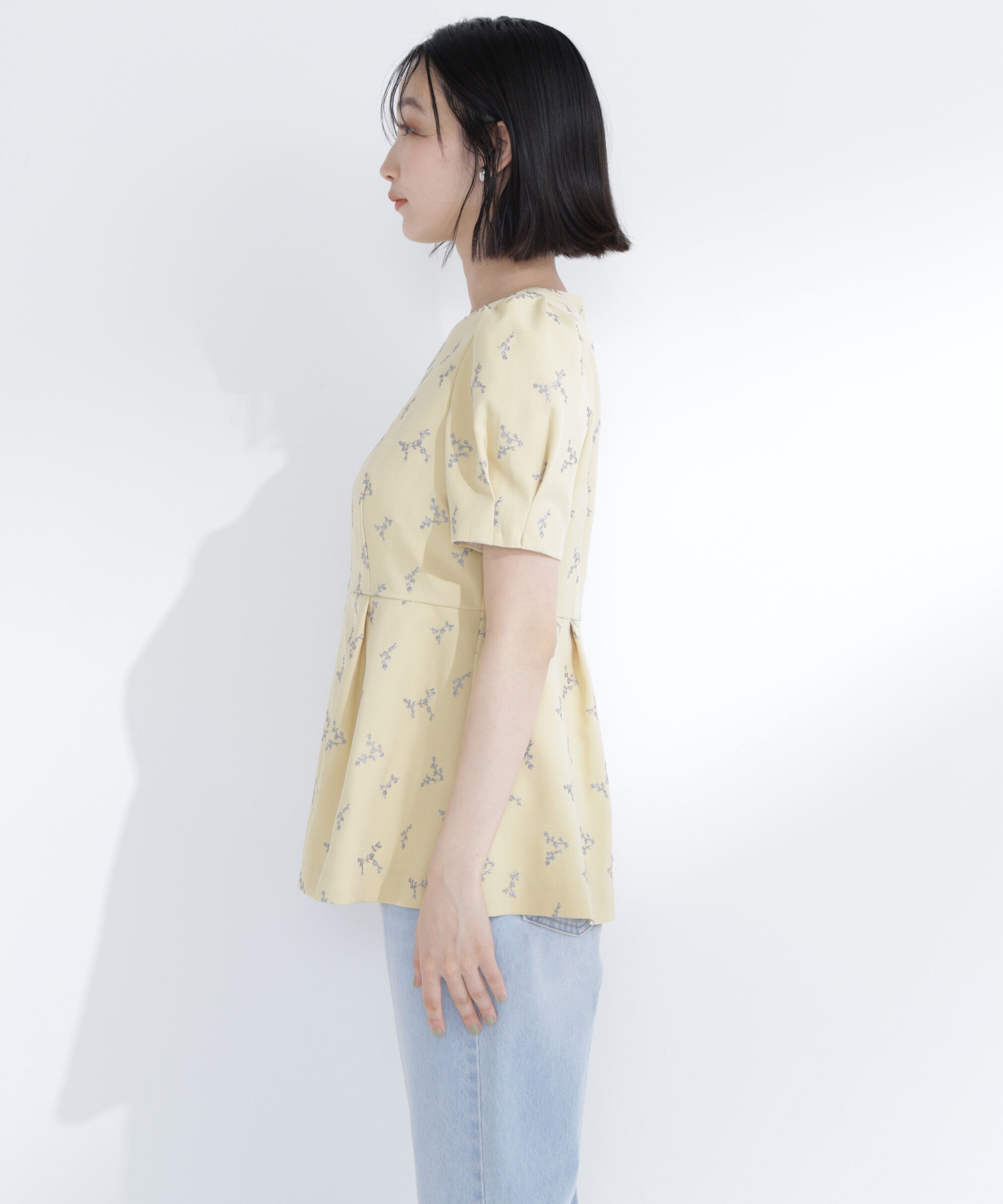  「ラメ刺繍ペプラムブラウス」|シャツ・ブラウス|