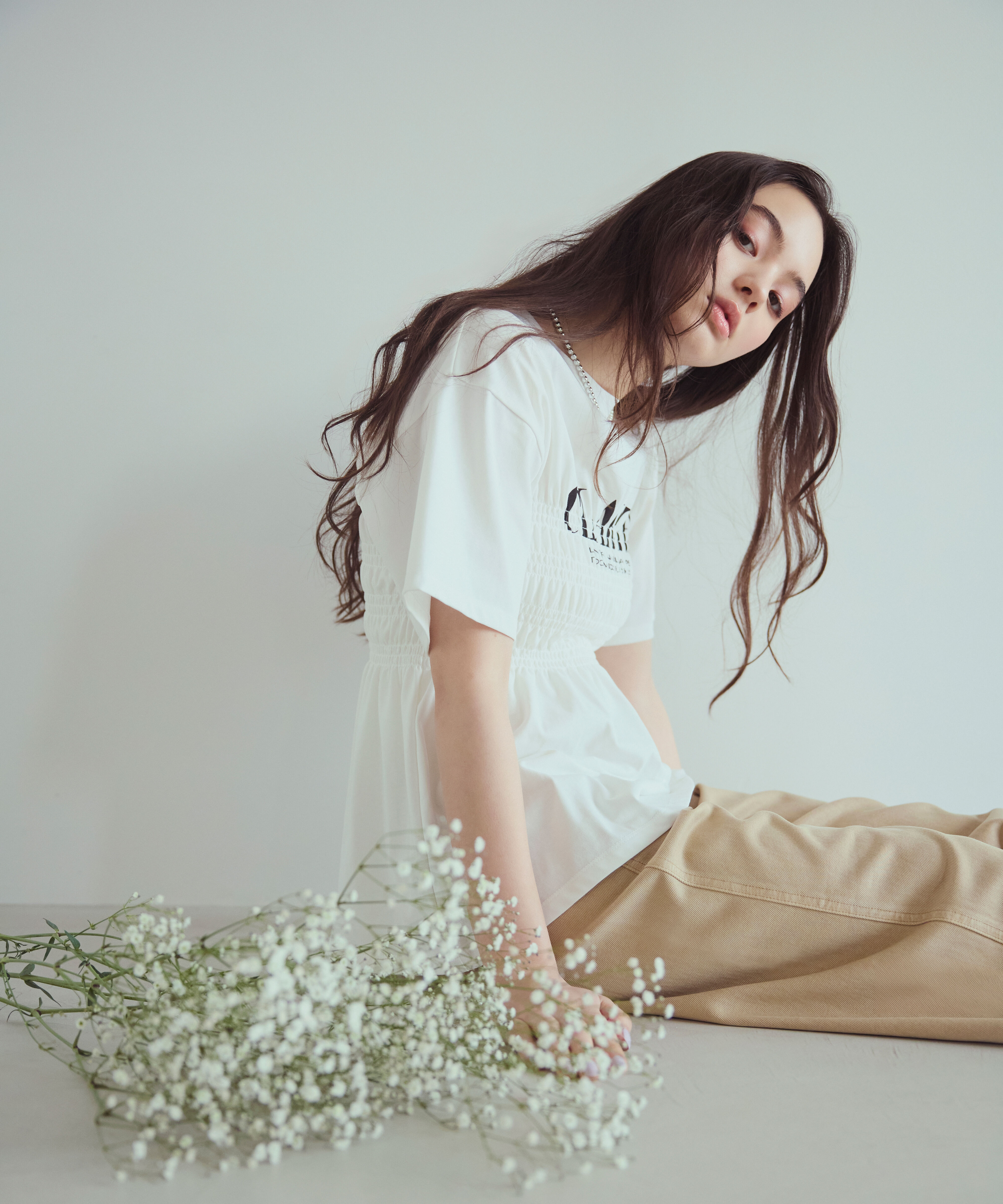  「シャーリングペプラムカットソー」|Tシャツ・カットソー|