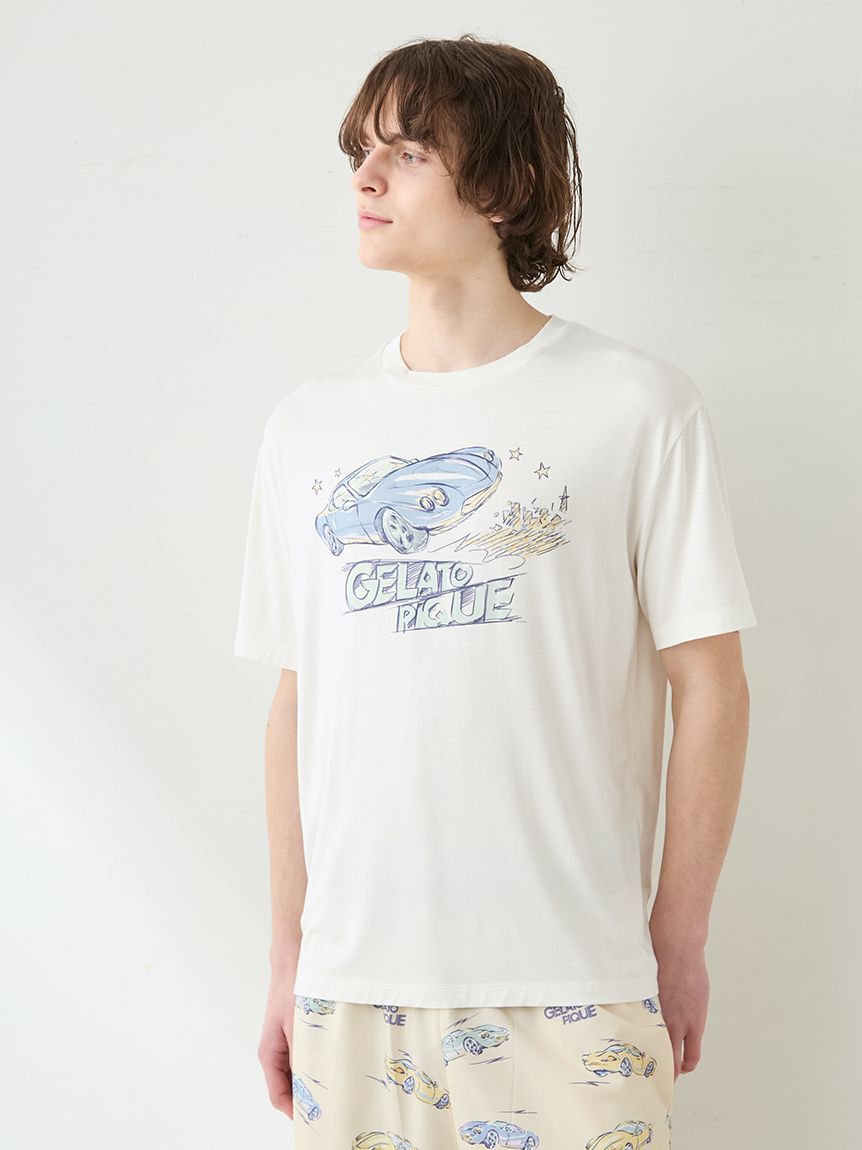 GELATO PIQUE HOMME「【HOMME】【接触冷感】スタービークルワンポイントTシャツ」|ルームウェア|