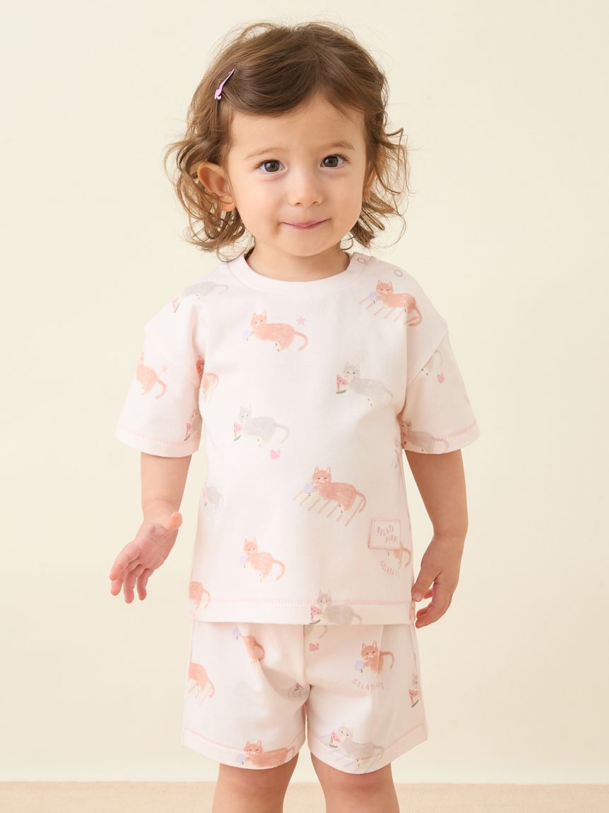 GELATO PIQUE KIDS & BABY「【BABY】シーサイドキャット柄半袖Tシャツ」|その他ベビーウェア|