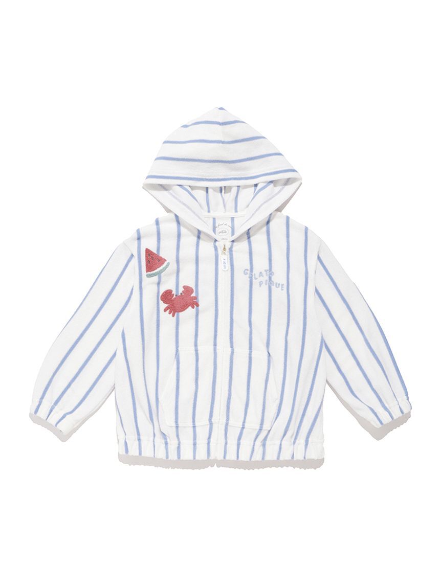 GELATO PIQUE KIDS & BABY「【KIDS】【UVカット】ストライプパイルパーカ」|パーカー|