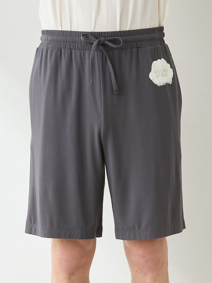 GELATO PIQUE HOMME「【ONLINE限定】【HOMME】【接触冷感】レーヨンジェラートベアプリントTシャツ&ハーフパンツセット」|ルームウェア|