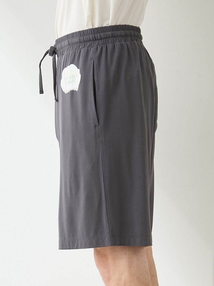 GELATO PIQUE HOMME「【ONLINE限定】【HOMME】【接触冷感】レーヨンジェラートベアプリントTシャツ&ハーフパンツセット」|ルームウェア|