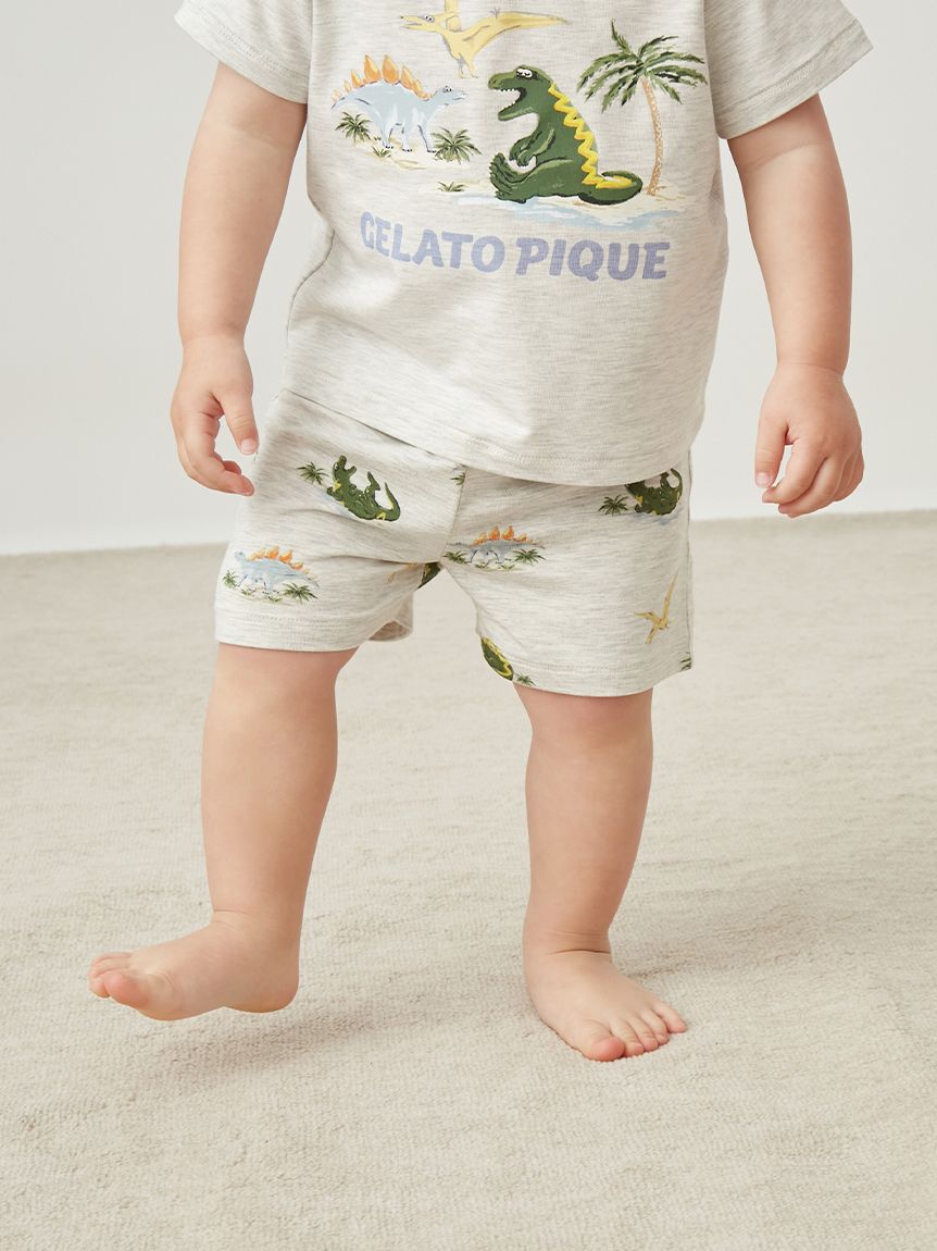 GELATO PIQUE KIDS & BABY「【BABY】【接触冷感】スリーピングダイナソー柄ショートパンツ」|その他ベビーウェア|LGRY