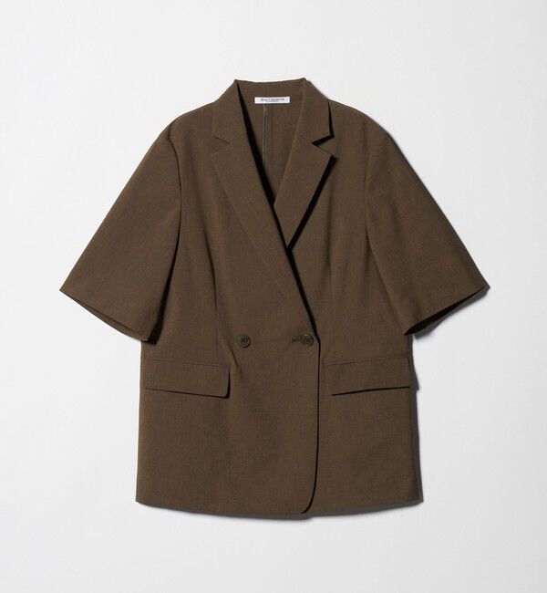 BEAUTY&YOUTH UNITED ARROWS「ハーフスリーブ ジャケット 吸水速乾 防シワ ウォッシャブル」|テーラードジャケット|DK.BROWN