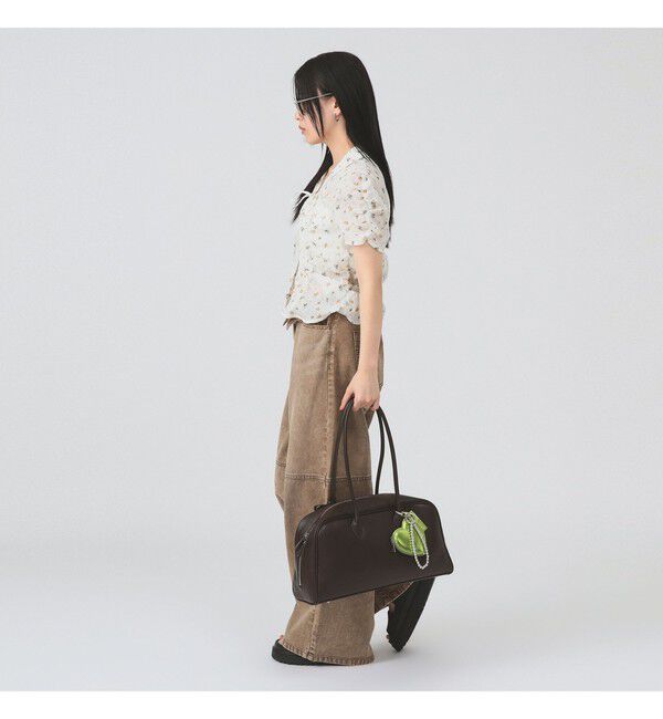 Ray BEAMS 「フラワー プリント シャーリング シャツ　　26SS  花柄 ショート丈 洗える イージーケア 夏 ブラウス」|シャツ・ブラウス|