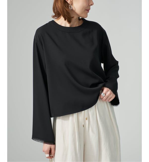 VERMEIL par iena「Compact Satin Top」|シャツ・ブラウス|ブラック
