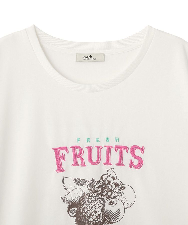 earth music&ecology「刺繍Tシャツ」|Tシャツ・カットソー|