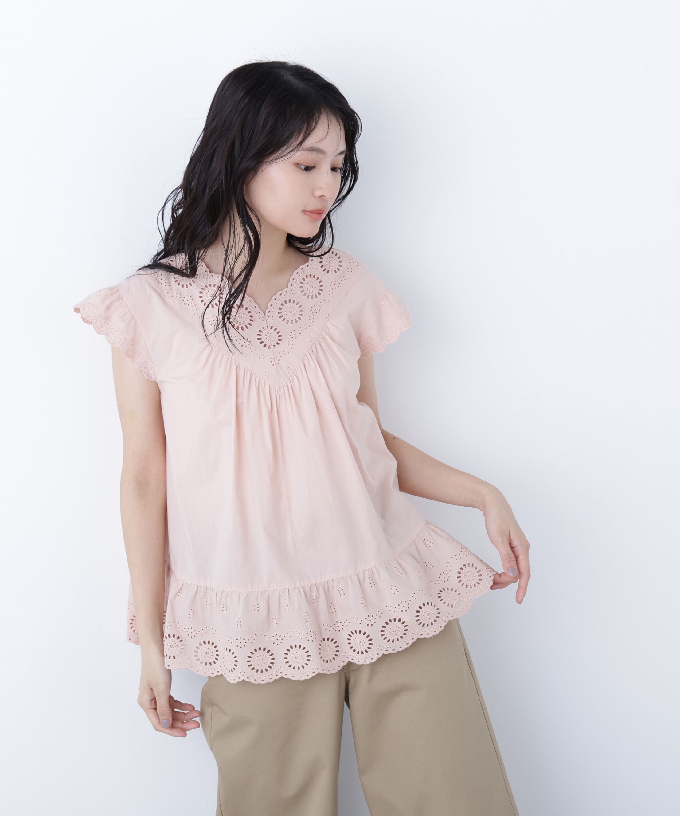  「〈N.〉コットン刺繍ブラウス」|シャツ・ブラウス|