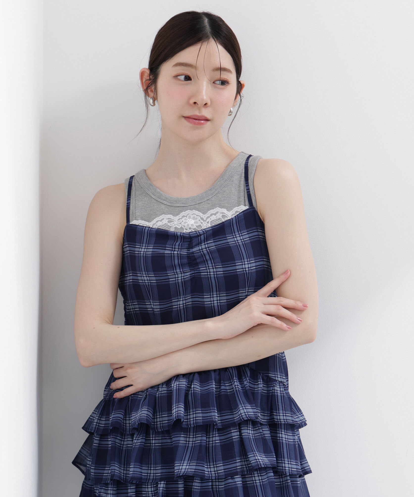 PROPORTION BODY DRESSING「＜青島心さんコラボ＞チェックチュニック」|シャツ・ブラウス|