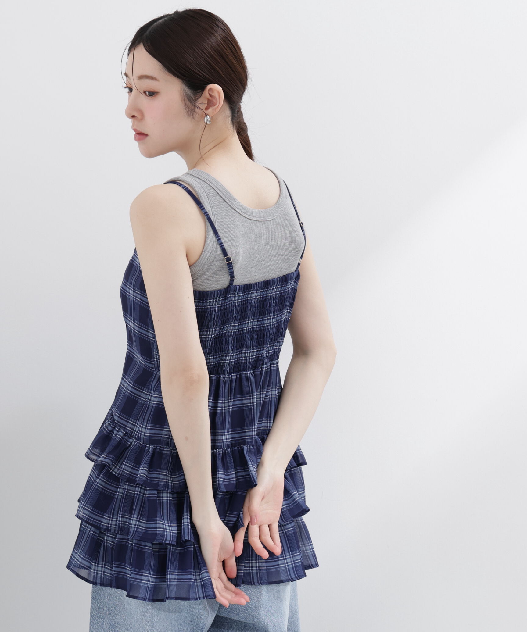 PROPORTION BODY DRESSING「＜青島心さんコラボ＞チェックチュニック」|シャツ・ブラウス|
