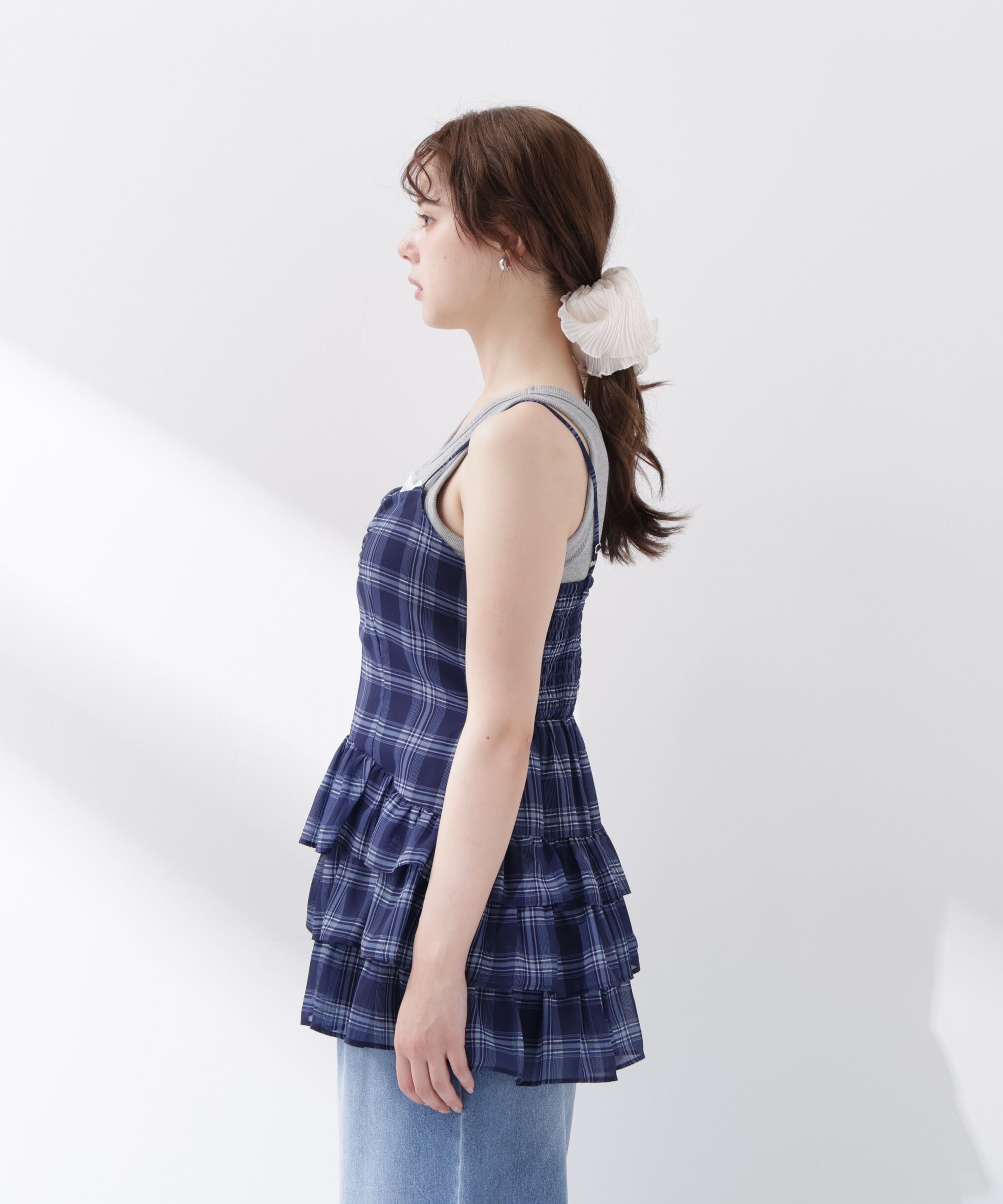 PROPORTION BODY DRESSING「＜青島心さんコラボ＞チェックチュニック」|シャツ・ブラウス|