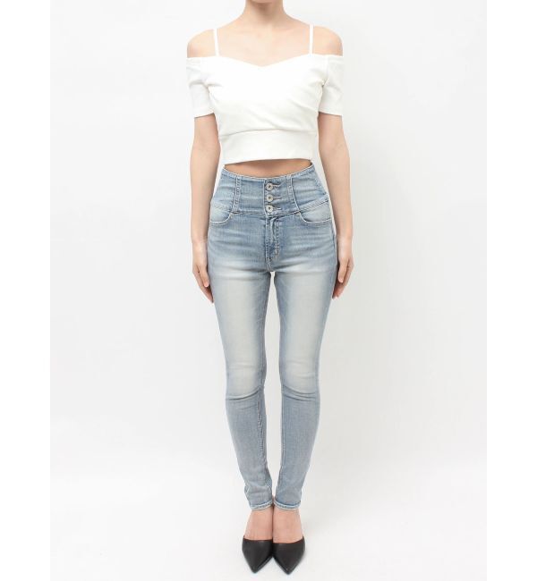 GYDA「ハーフスリーブカシュクールオフショルショートトップス」|Tシャツ・カットソー|