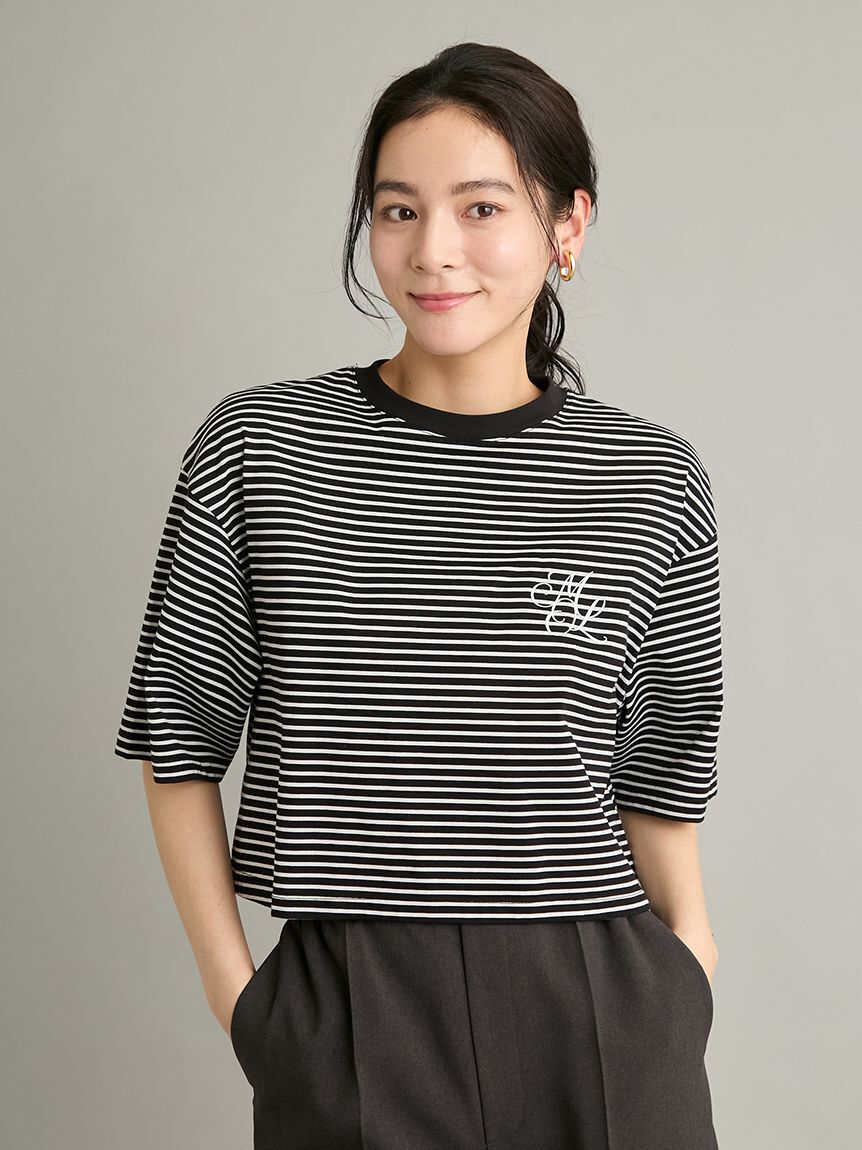 Mila Owen「【WEB限定カラー】ハイラインモノグラムＴシャツ」|Tシャツ・カットソー|