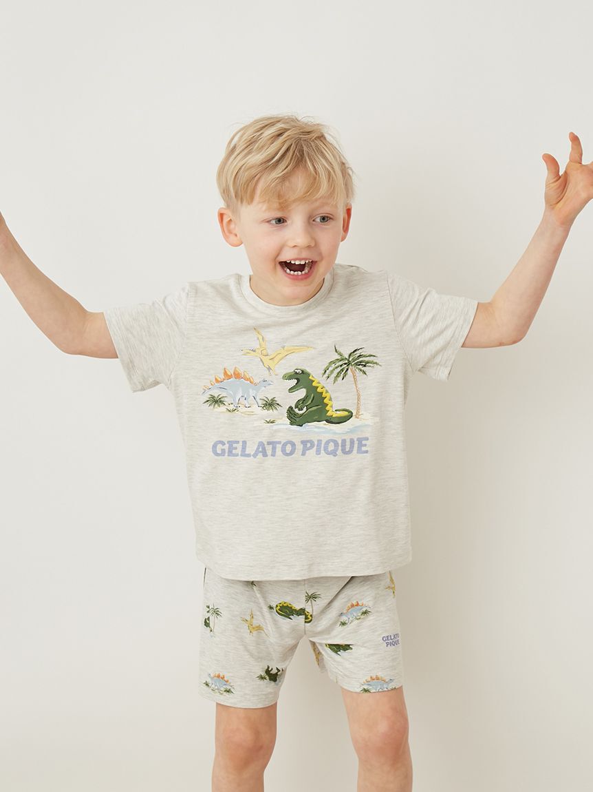 GELATO PIQUE KIDS & BABY「【KIDS】【接触冷感】スリーピングダイナソー柄ショートパンツ」|その他|