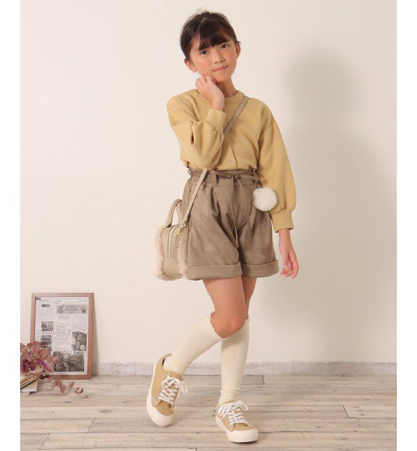 ikka kids「フェイクスエードポンポン付きハーフパンツ（120~160cm）」|その他|