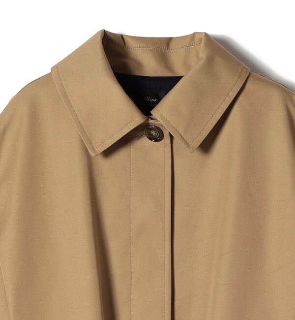 SHIPS for women「SHIPS Primary Navy Label:〈手洗い可能〉ボンディング ステンカラー コート」|ステンカラーコート|