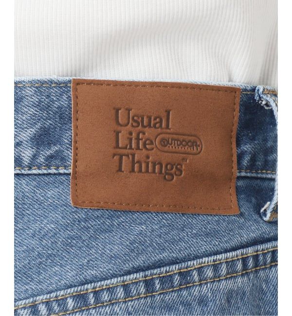 OUTDOOR PRODUCTS Usual Things「ULTデニムハイライズルーズスラッシュ5PKT」|デニム|