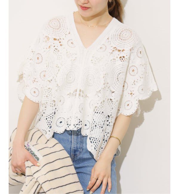 JOURNAL STANDARD relume「【TORRAZZO DONNA/トラッゾドンナ】クロシェポンチョ」|ニット・セーター|