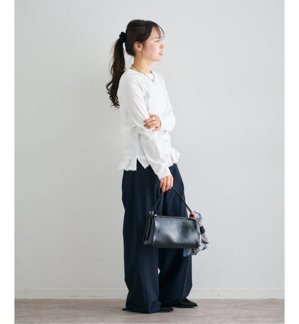 U by SPICK&SPAN「フリルミディカットトップス」|Tシャツ・カットソー|