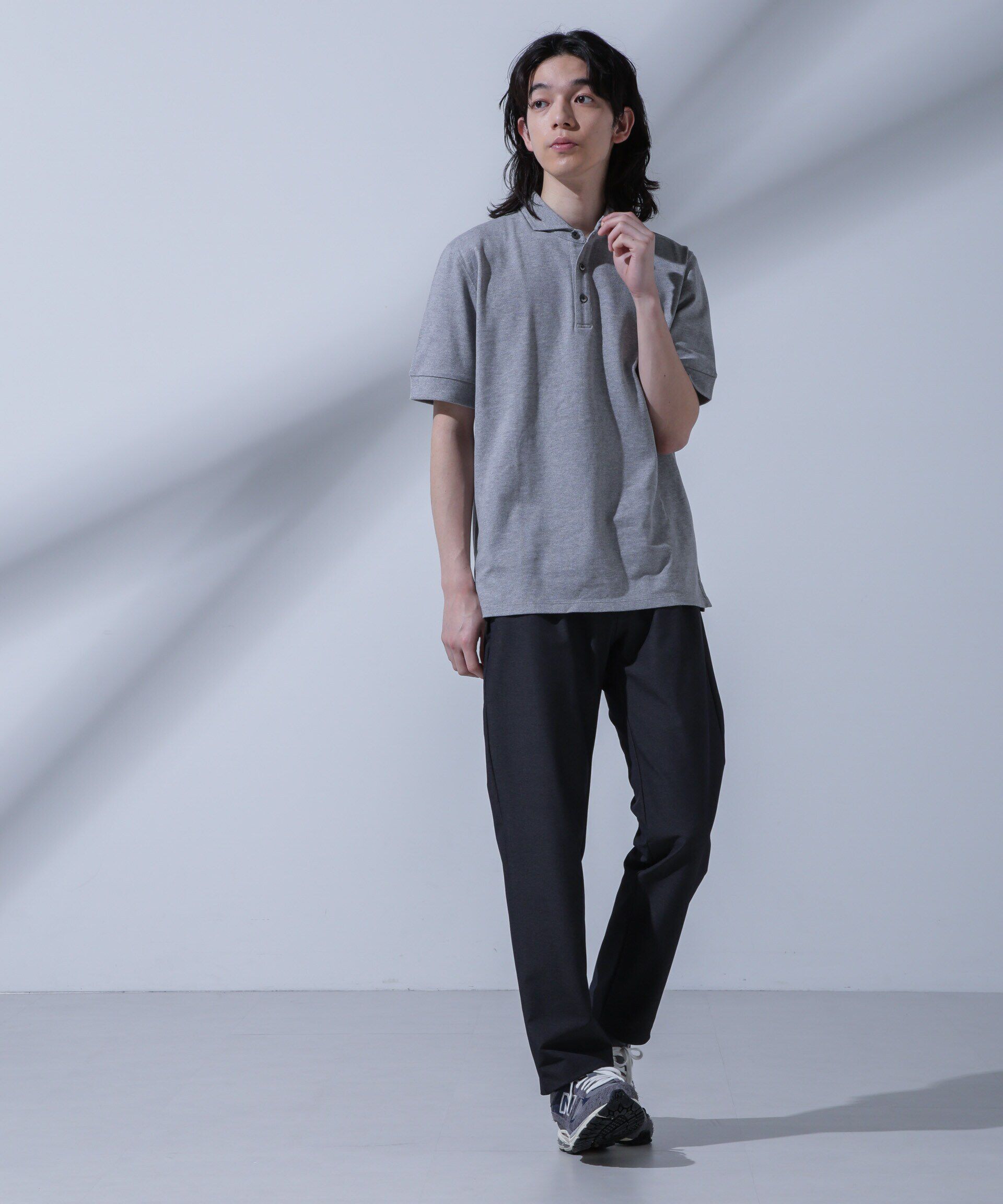 nano･universe「WEB限定/Anti Soaked(R)  汗染み防止ポロシャツ/カッタウェイ」|Tシャツ・カットソー|トップグレー4