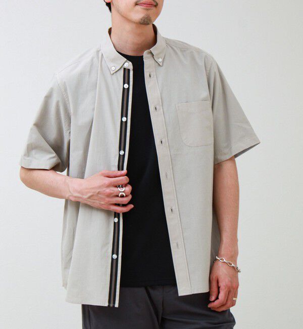GLOSTER「オーバーフローサッカーニットテープS/Sシャツ」|シャツ・ブラウス|