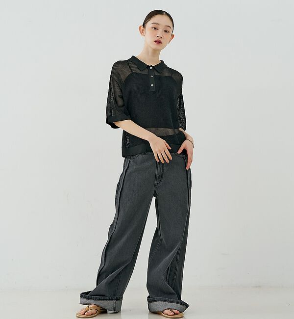 NOMINE「メッシュ ポロニット」|ニット・セーター|