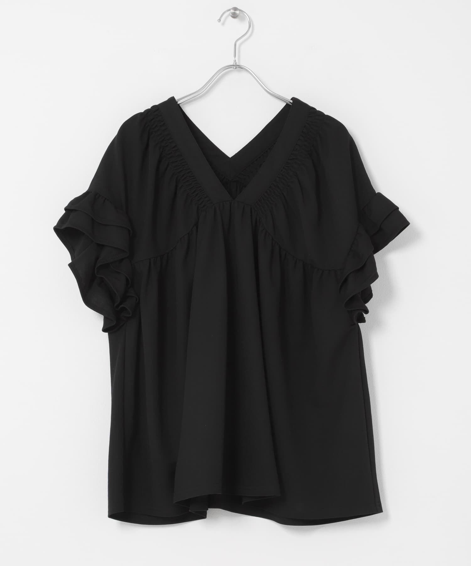 Sonny Label 「シャーリングフリルスリーブプルオーバー」|Tシャツ・カットソー|