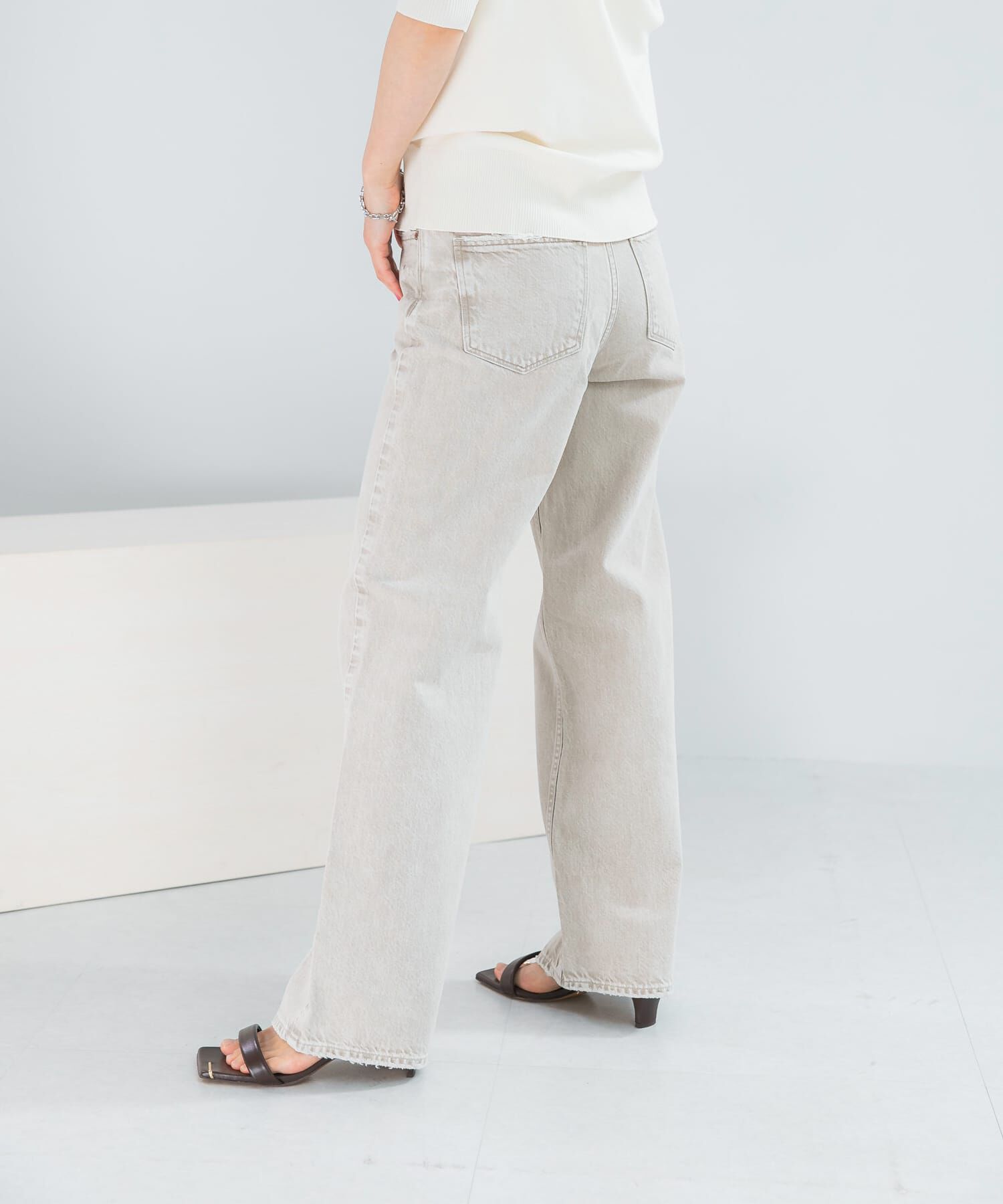 URBAN RESEARCH ROSSO「upper hights　THE NIECE MID-RISE」|デニム|ベージュ