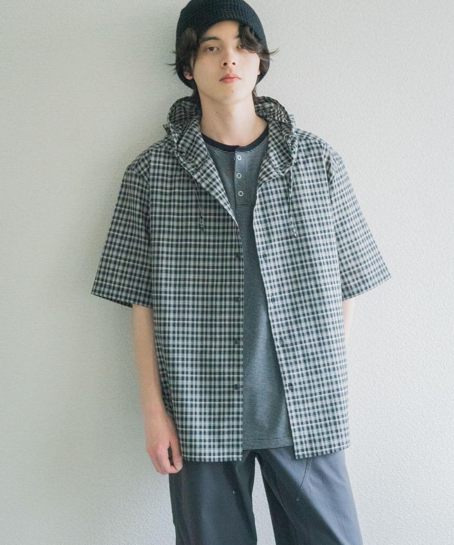 SENSE OF PLACE by URBAN RESEARCH「チェックフーディーシャツ」|シャツ・ブラウス|