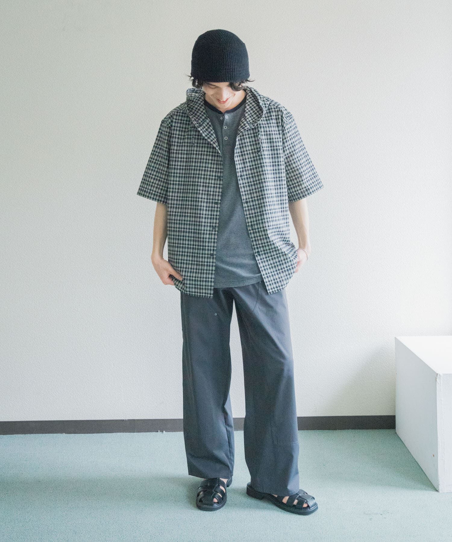 SENSE OF PLACE by URBAN RESEARCH「チェックフーディーシャツ」|シャツ・ブラウス|