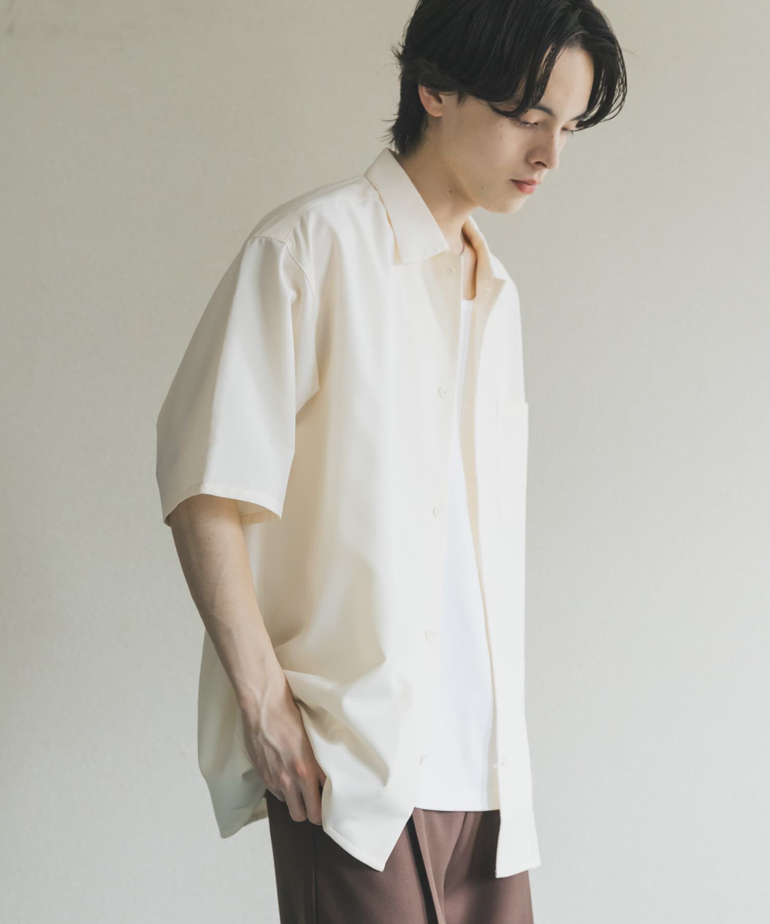SENSE OF PLACE by URBAN RESEARCH「『イージーケア/速乾』リネンライクレギュラーカラーシャツ」|シャツ・ブラウス|
