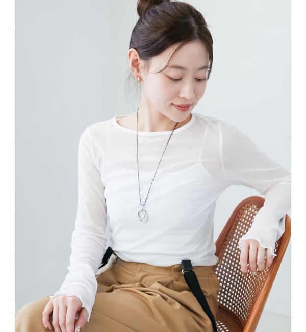 le.coeur blanc「シアークルーネックプルオーバー」|Tシャツ・カットソー|