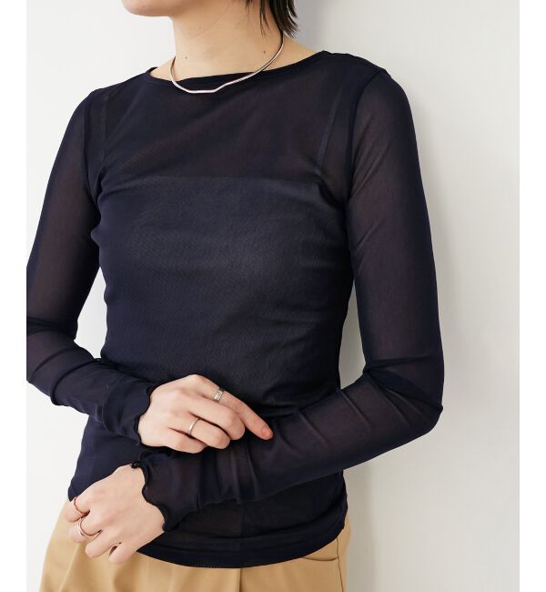 le.coeur blanc「シアークルーネックプルオーバー」|Tシャツ・カットソー|ネイビー