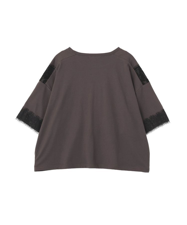 Green Parks「レースドッキング半袖プルオーバー」|Tシャツ・カットソー|