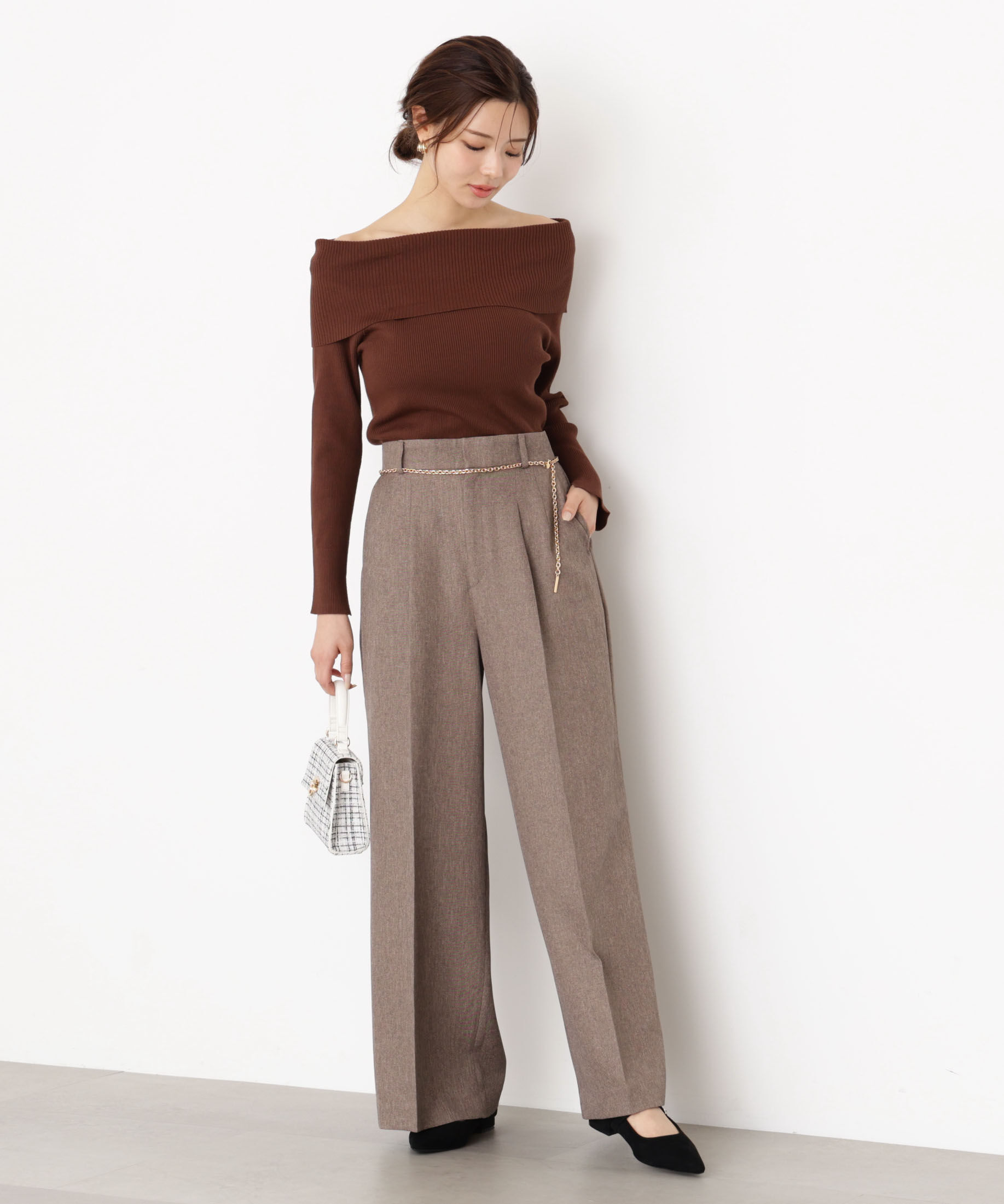 PROPORTION BODY DRESSING「＜谷川菜奈さんコラボ＞チェーン付きワイドパンツ 25AW」|その他|