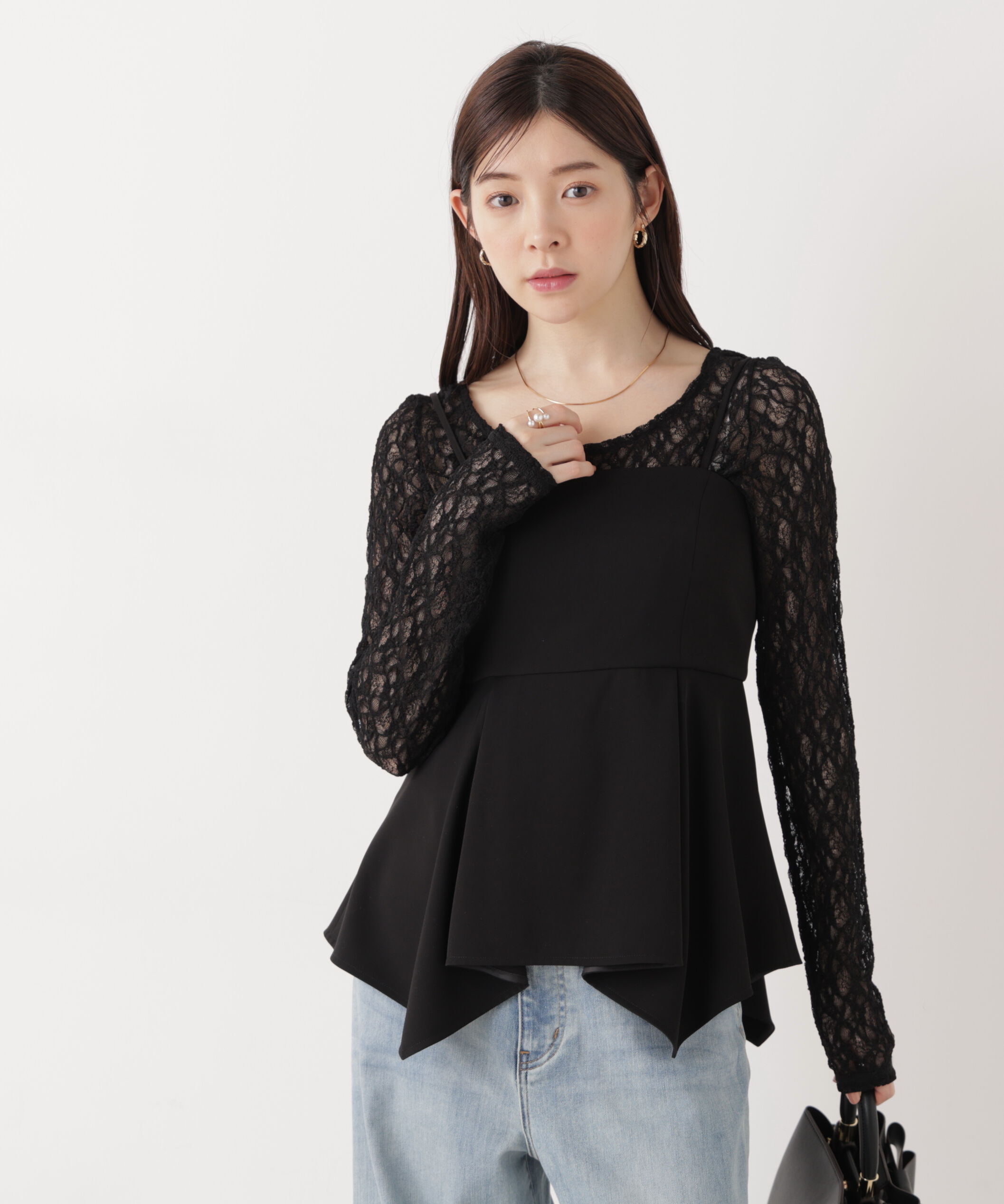 PROPORTION BODY DRESSING「〈a/mie〉ストレッチレース　26SS」|Tシャツ・カットソー|