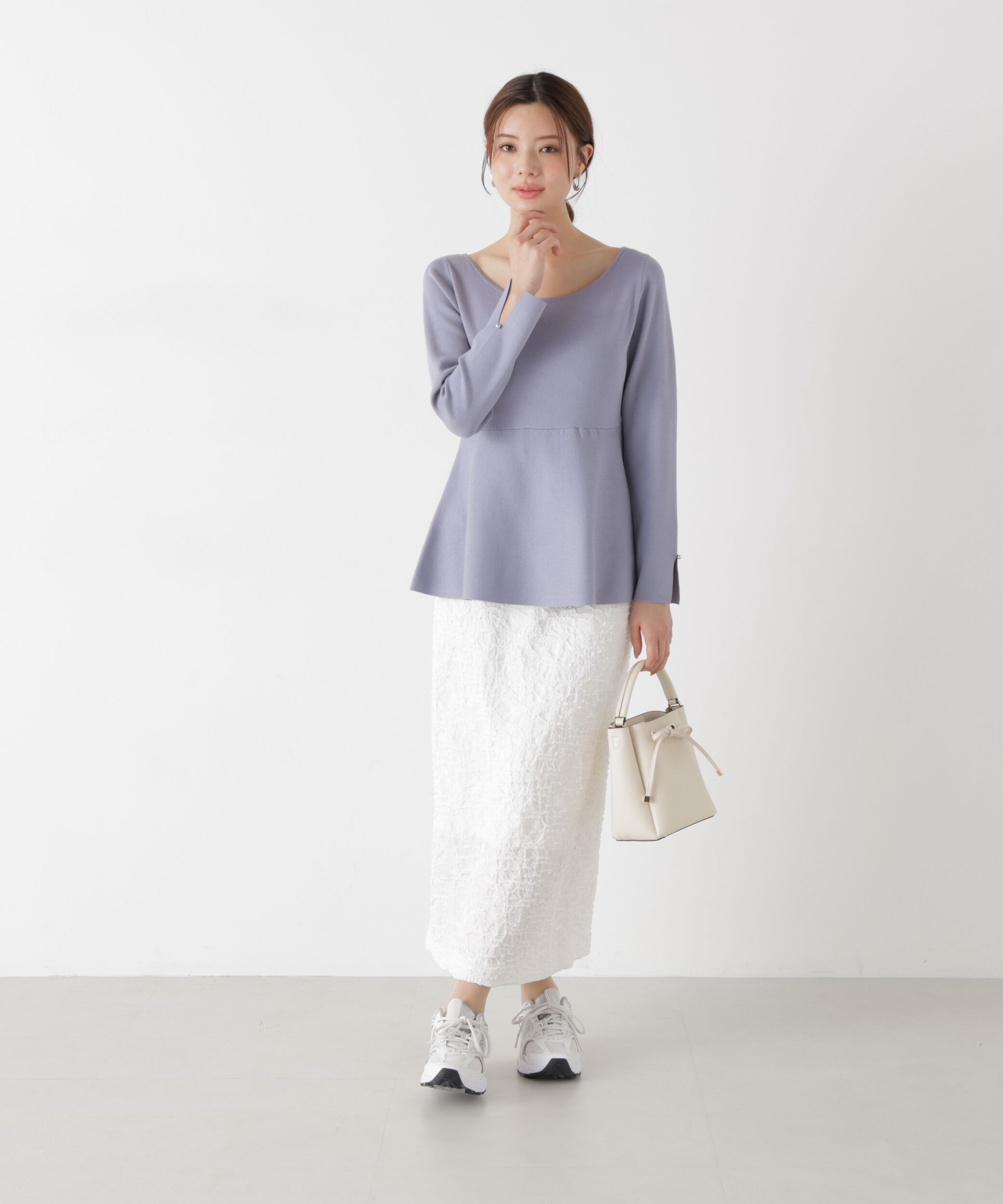 PROPORTION BODY DRESSING「ペプラムベーシックニット　26SS」|ニット・セーター|