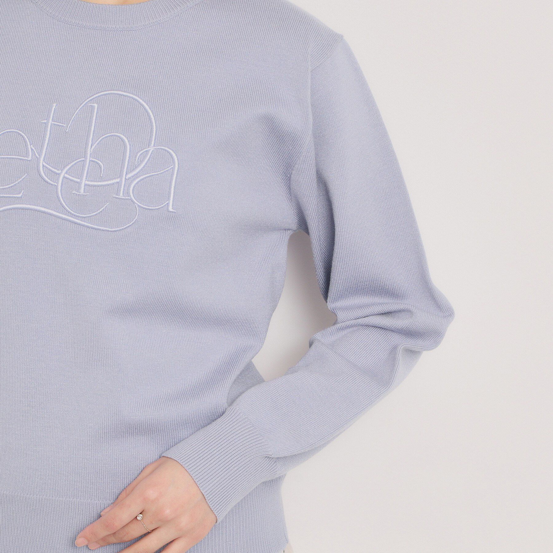 ITS&rsquo;DEMO「【手洗い可】ロゴ刺繍ニット」|ニット・セーター|