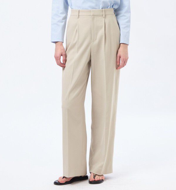 MACKINTOSH PHILOSOPHY「【LEEweb/蛯原友里さん着用】【MP STANDARD TROUSERS 001 WIDE FIT】DRY OXFORD製」|その他|ベージュ