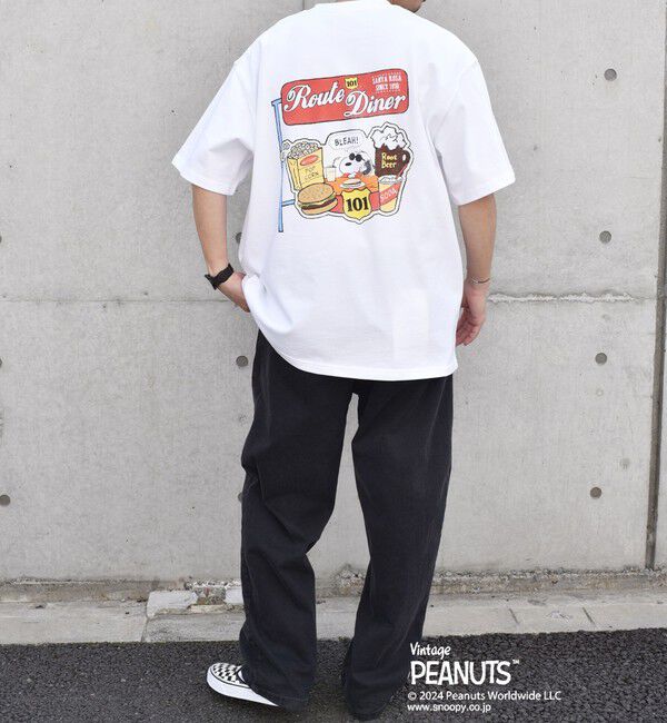 SHIPS any「SHIPS any: SNOOPY コラボ カルチャー グラフィック バック プリント Tシャツ◆」|Tシャツ・カットソー|
