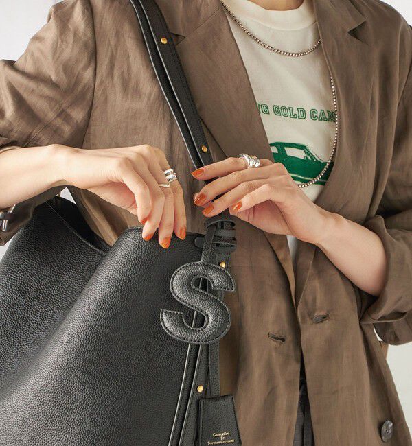 SHIPS for women「《追加予約》【WEB限定】George Cinq:イニシャル チャーム（ブラック）」|チャーム・キーホルダー|S