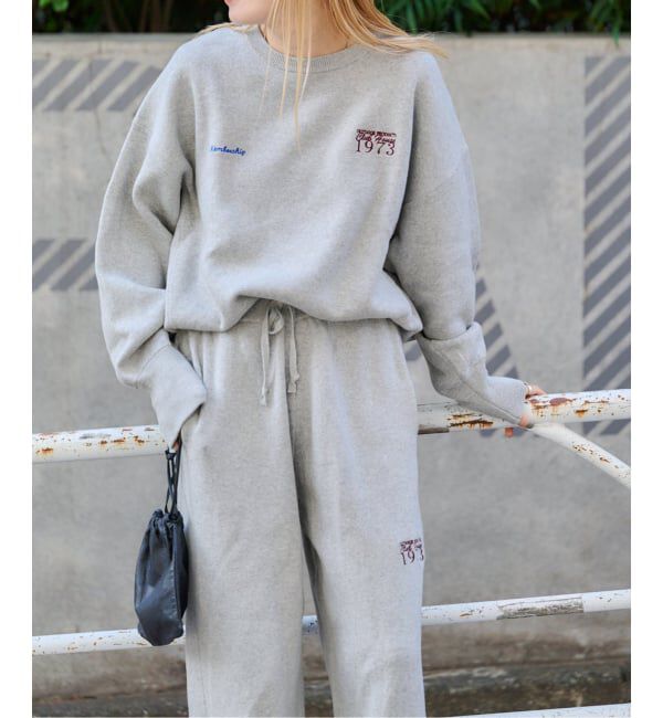 OUTDOOR PRODUCTS Usual Things「追加2 ロゴ刺繍スウェットライククルーネックニットプルオーバー」|ニット・セーター|