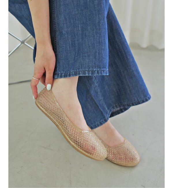 SLOBE IENA「《別注カラーあり/予約》MOHI/モヒ メッシュフラットシューズ 3-2533- PVC」|パンプス|ベージュ