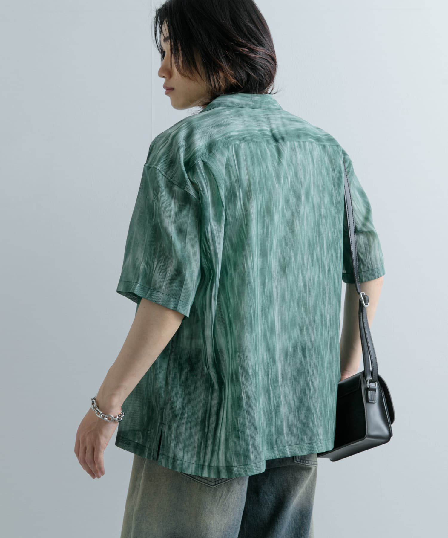 SENSE OF PLACE by URBAN RESEARCH「マーブルプリントオープンカラーシャツ」|シャツ・ブラウス|