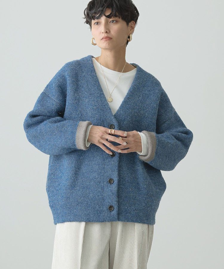 AMERICAN HOLIC「VネックWフェイスニットカーディガン【WEB限定カラー有り】」|カーディガン|