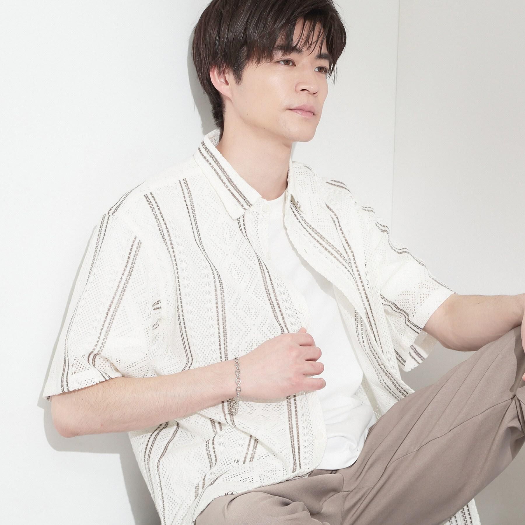 THE SHOP TK「クラフトレース 半袖シャツ＋半袖Tシャツ セットアイテム」|シャツ・ブラウス|